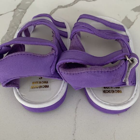 Purple Slip on Mesh Foam Toddler Girls Beach Sandals - Picture 2 of 7